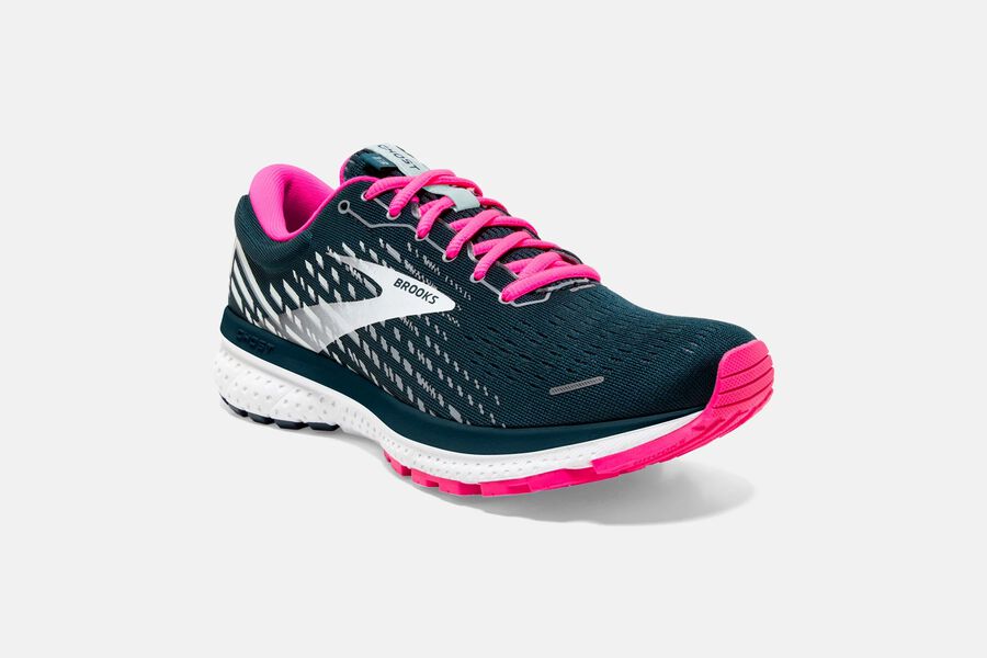 Ghost 13 Road Brooks Running Shoes NZ Womens - Navy/Pink - TQRKFN-863